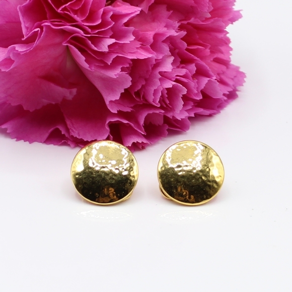 Vintage Jewelry - Vintage Monet textured button earrings